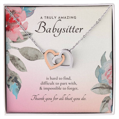 NANNYN~2 Interlocking Hearts Necklace