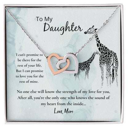 My Love For You Heart Necklace Interlocking Hearts Necklace