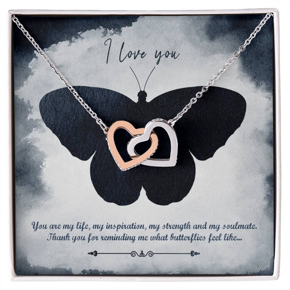 Interlocking Hearts Butterfly Interlocking Hearts Necklace