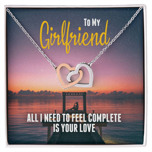 Perfect Gift For Girlfriend - Interlocking Hearts Necklace