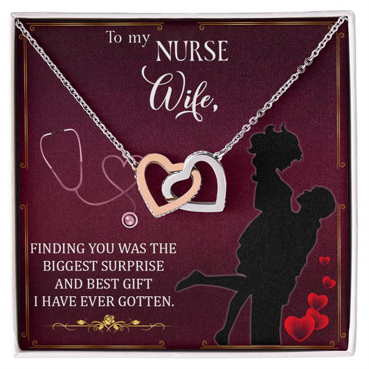 Interlocking Hearts Necklace Nurse Graduation Gift Nurse Gift Nurse Necklace Future Nurse Gift Gift For Nurse