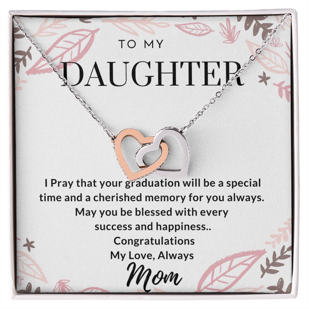 Graduation Gifts For Daughter Interlocking Hearts Necklace