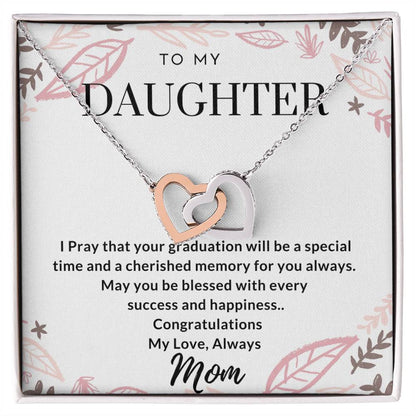 Graduation Gifts For Daughter Interlocking Hearts Necklace