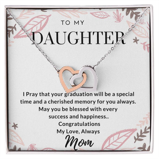 Graduation Gifts For Daughter Interlocking Hearts Necklace