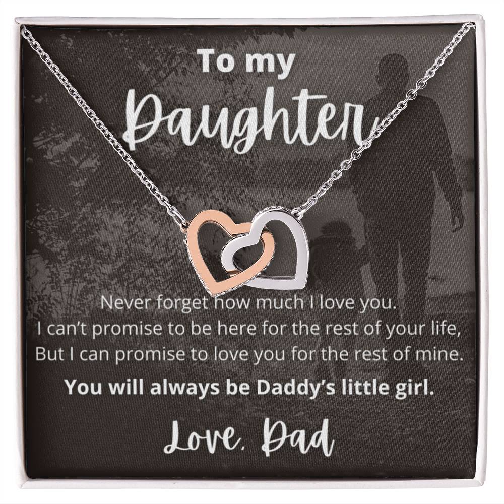 Interlocking Hearts Necklace - Daughter Gift