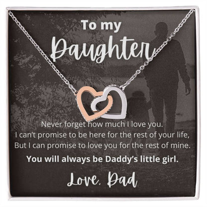 Interlocking Hearts Necklace - Daughter Gift