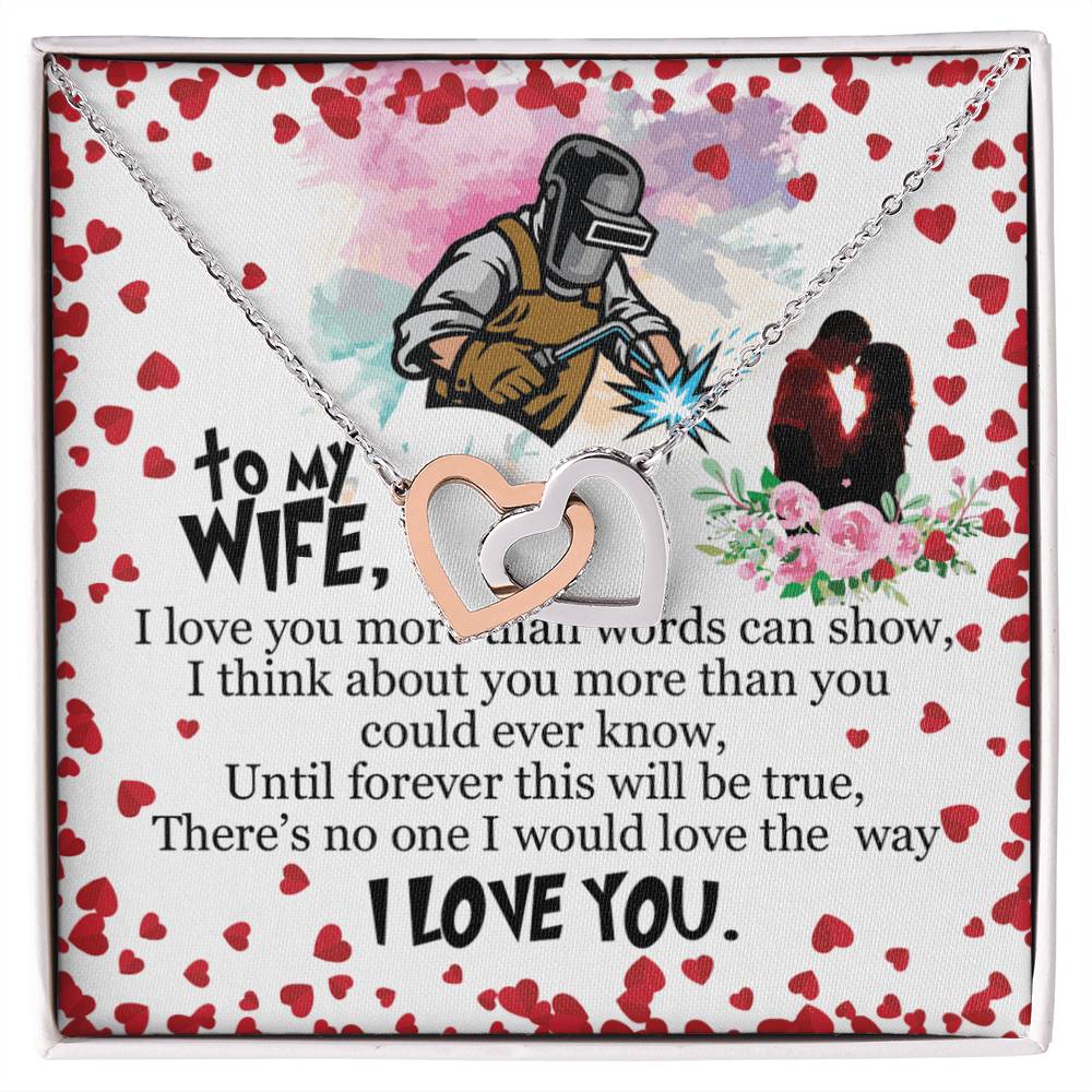 Welder'S Wife - Interlocking Heart Necklace Interlocking Hearts Necklace