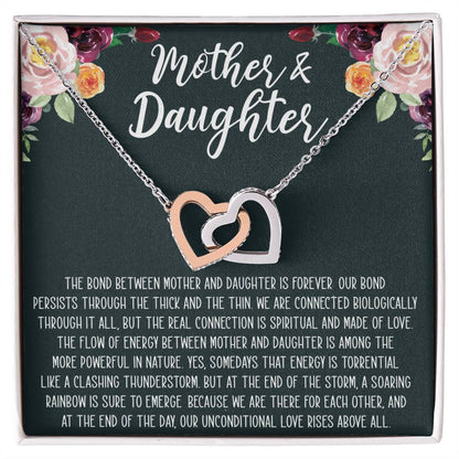 Mother & Daughter Interlocking Hearts Necklace