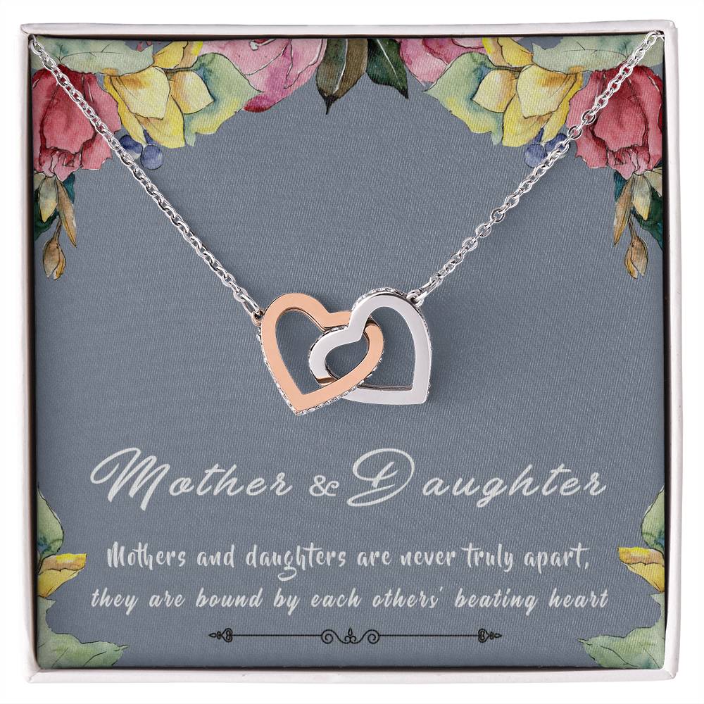 Mother Daughter Heart Interlocking Hearts Necklace
