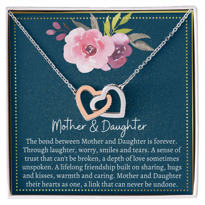 Mother & Daughter Interlocking Hearts Necklace