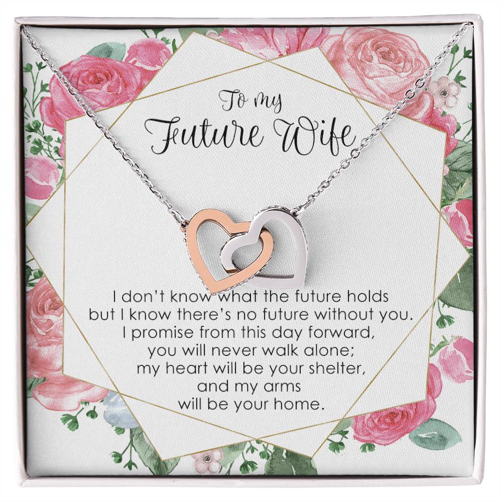 Interlocking Hearts - To Future Wife Interlocking Hearts Necklace