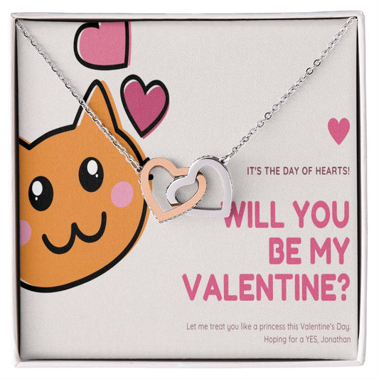 To My Future Wife Interlocking Hearts Necklace