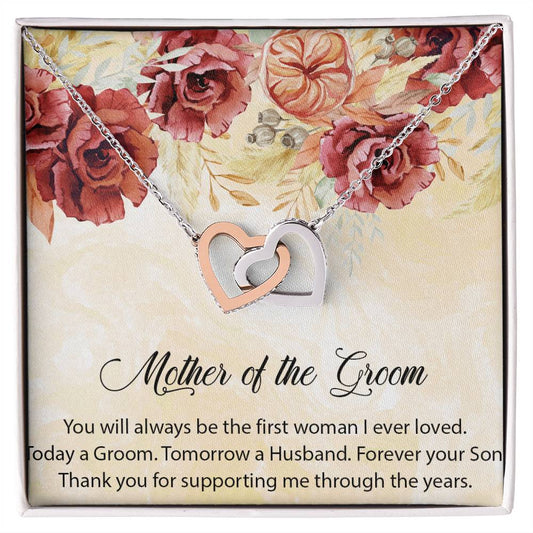 Mother Of The Groom Necklace Mom Of The Groom Wedding Giftmother In Law Interlocking Hearts Necklace Giftpersonalized Mother Of The Groom