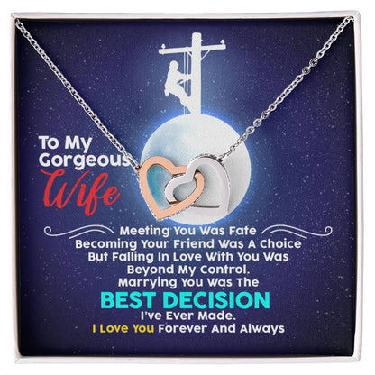 Lineman'S Wife - Interlocking Heart Necklace Interlocking Hearts Necklace