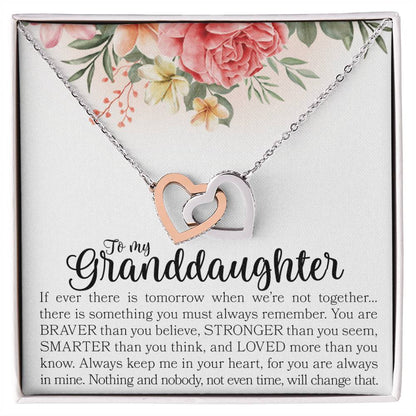 Infinity Love - To Granddaughter Interlocking Hearts Necklace