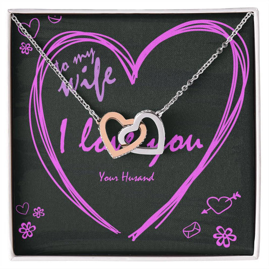 Luxury Gift For Wife 29 $ Only Interlocking Hearts Necklace