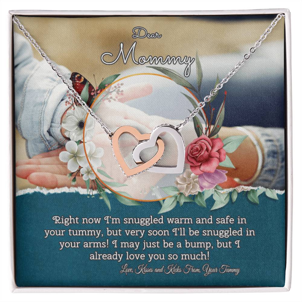 Mom To Be Gift Pregnancy Gift For Mom To Be Mommy Present From Unborn Baby Gift For Expecting Moms Interlocking Hearts Necklace