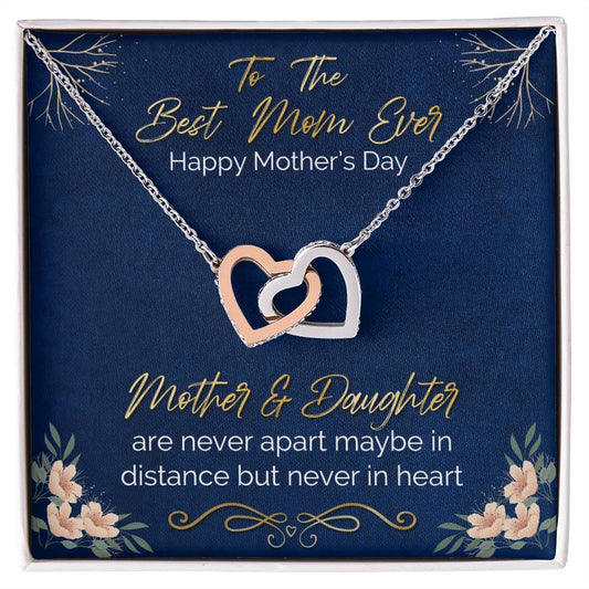 Meaningful Gifts For Mom Interlocking Hearts Necklace
