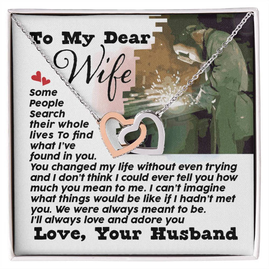 Welder'S Wife - Interlocking Heart Necklace Interlocking Hearts Necklace