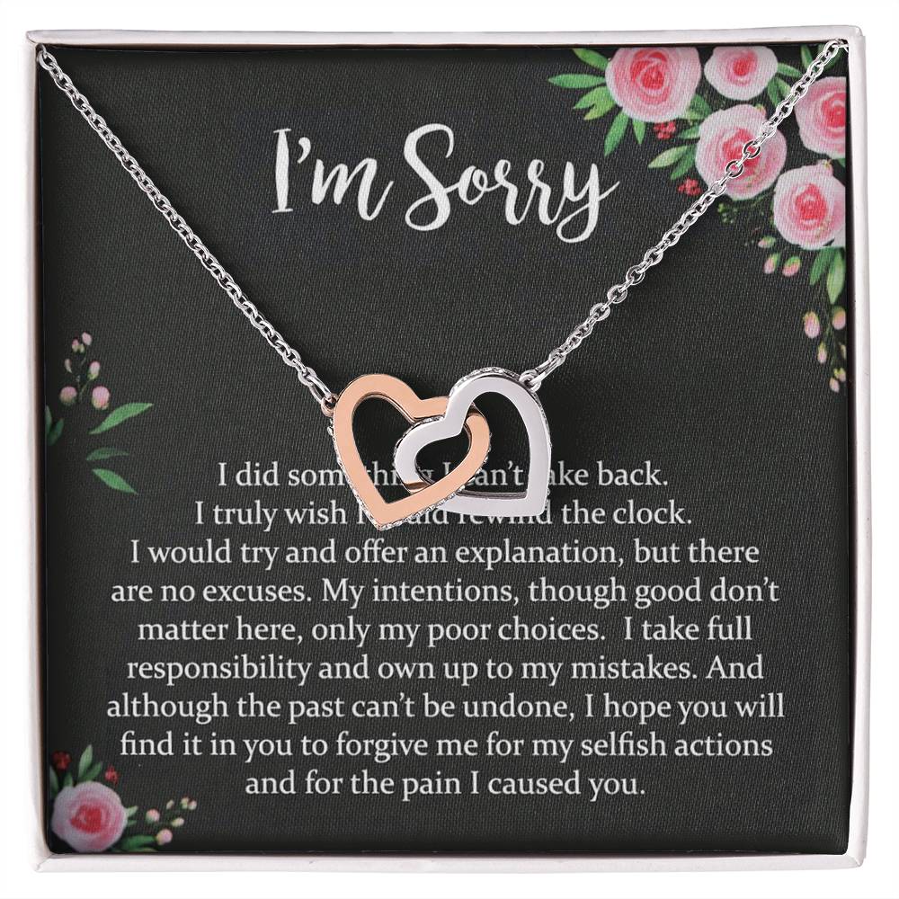 I'm Sorry - Wife Necklace Interlocking Hearts Necklace