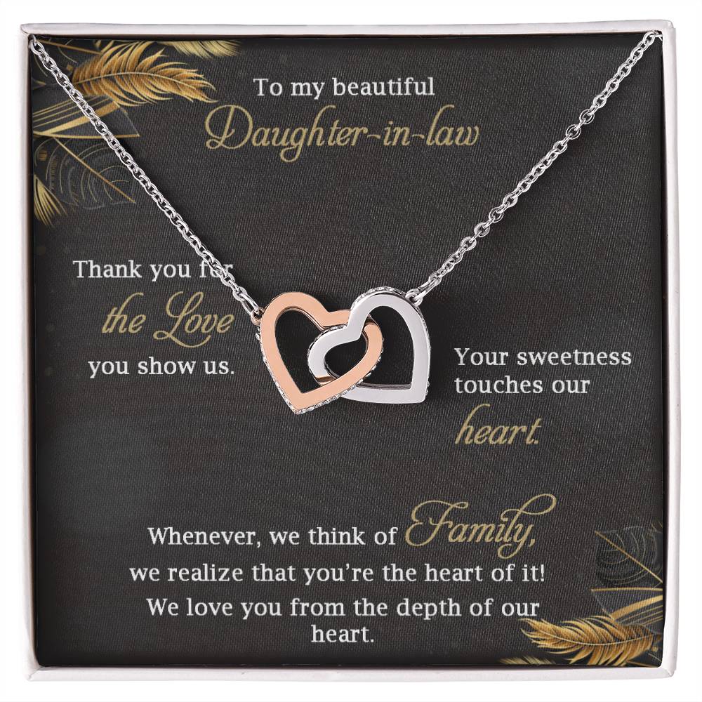 Necklace For Daughter In Law Interlocking Hearts Necklace