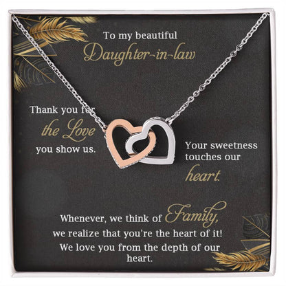 Necklace For Daughter In Law Interlocking Hearts Necklace