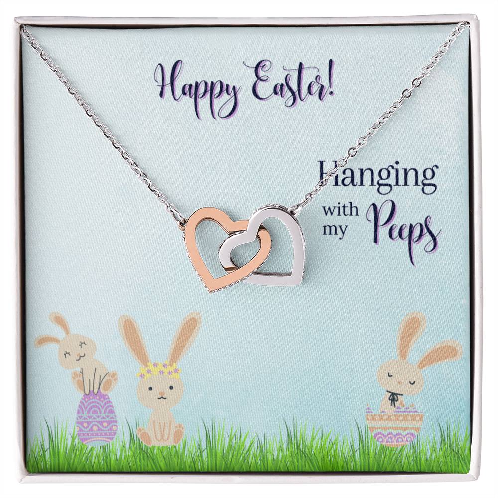 Happy Easter - Hanging With My Pepps - Necklace Interlocking Hearts Necklace