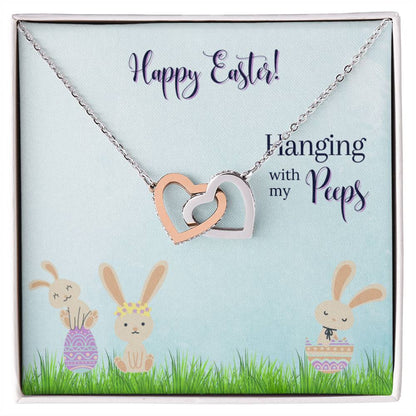 Happy Easter - Hanging With My Pepps - Necklace Interlocking Hearts Necklace