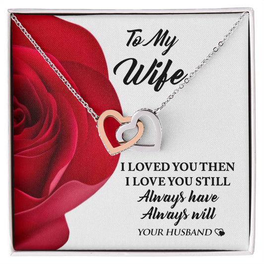 Perfect Valentine'S Day Gift For Your Wife! Interlocking Hearts Necklace