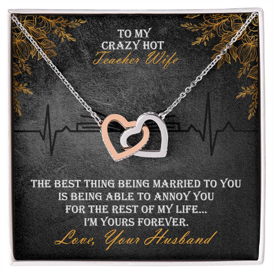 Hot Teacher Wife Interlocked Hearts Necklace Interlocking Hearts Necklace