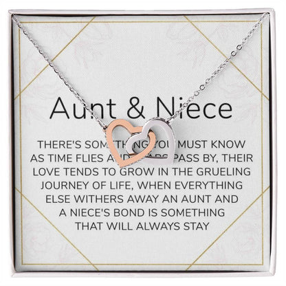 Aunt & Niece Interlocking Hearts Necklace