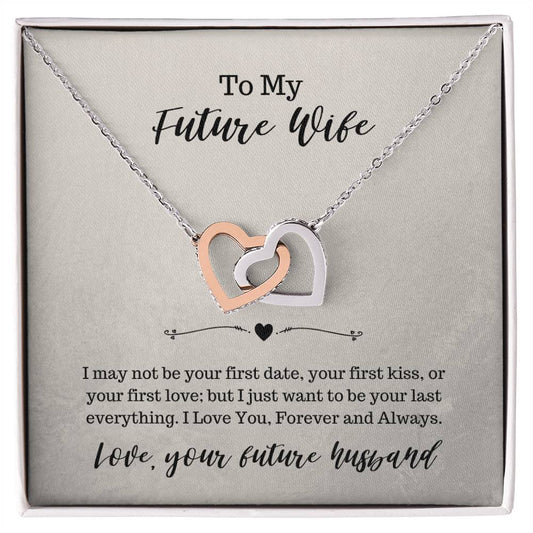 To My Future Wife Necklace Interlocking Hearts Necklace