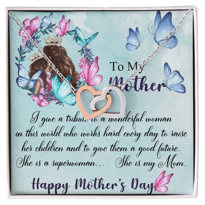 Mother'S Day Jewelry Interlocking Hearts Necklace