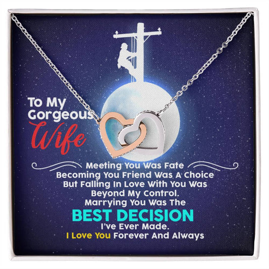 Lineman'S Wife - Interlocking Heart Necklace Interlocking Hearts Necklace