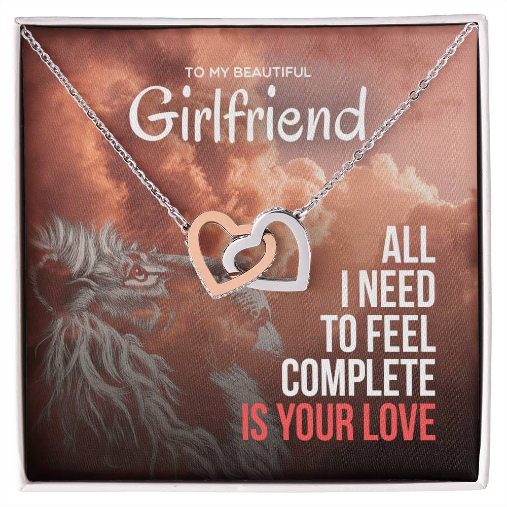 All I Need Is Your Love -Interlocking Hearts Necklace