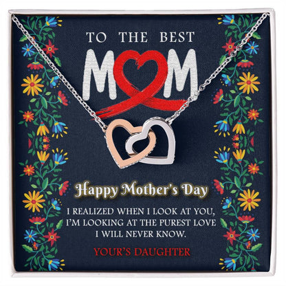 Mother'S Day Gift Interlocking Hearts Necklace
