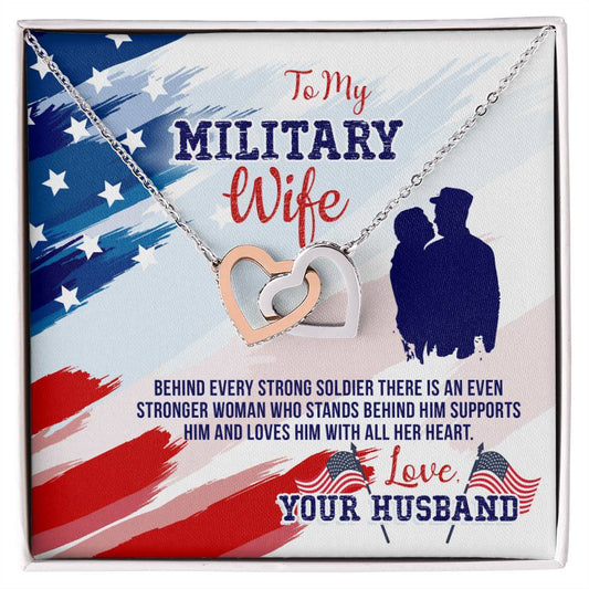 To My Stronger Woman Who Stands Behind Me - Interlocking Hearts Necklace