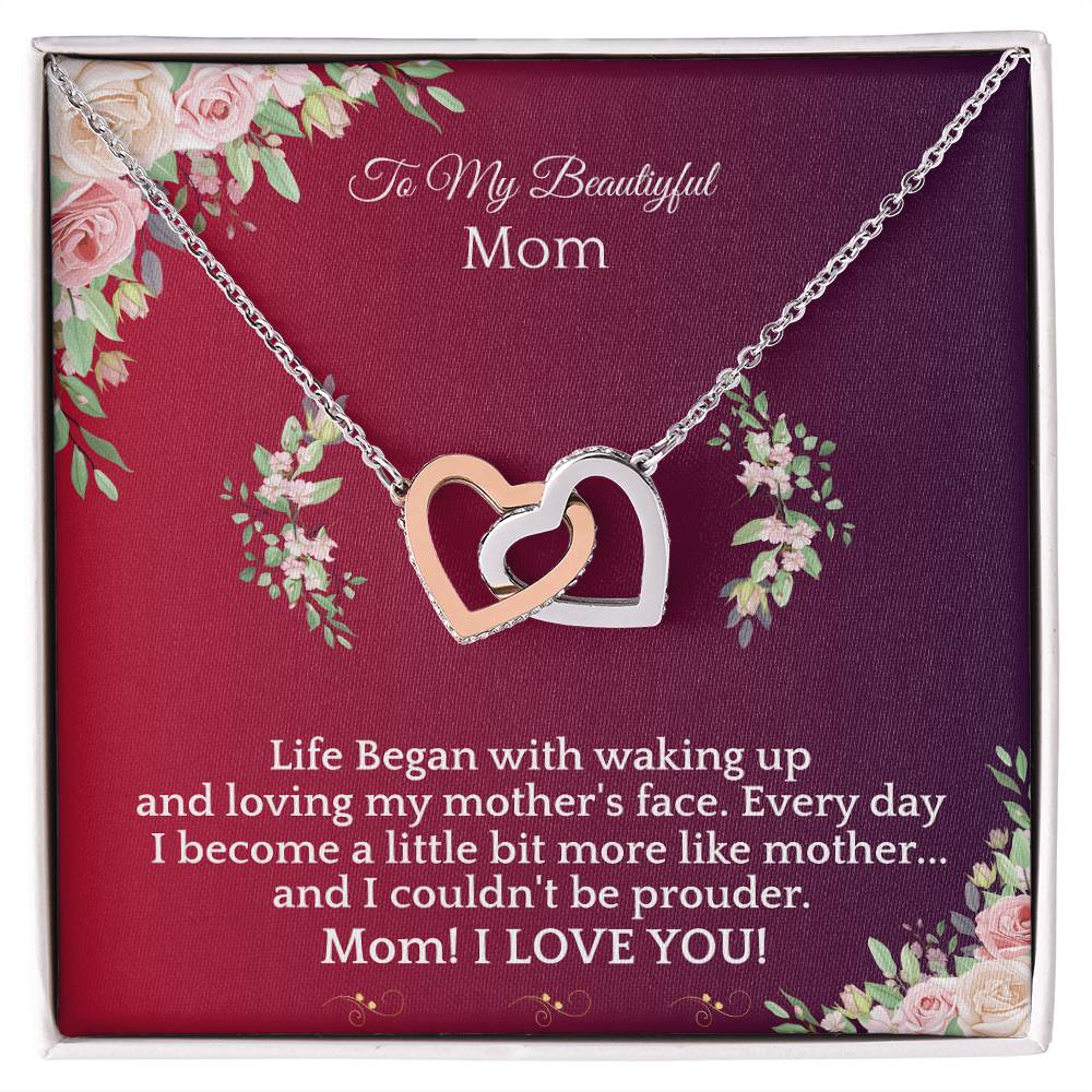 Never Ending Love-Necklace Interlocking Hearts Necklace