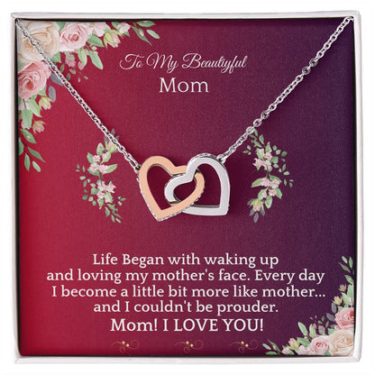 Never Ending Love-Necklace Interlocking Hearts Necklace