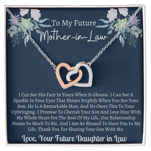 Gift For Future Mother In Law Interlocking Hearts Necklace