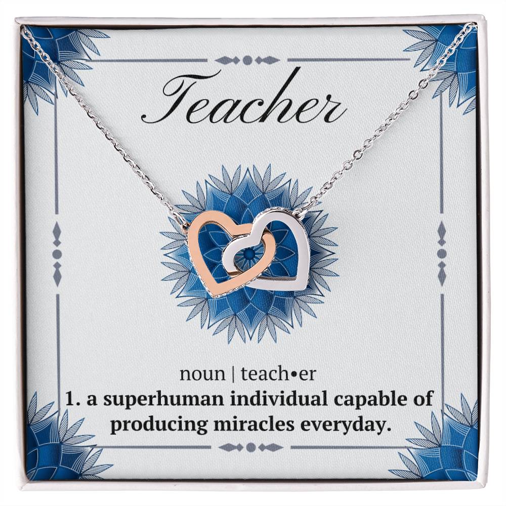 Best Gifts For Teacher Interlocking Hearts Necklace