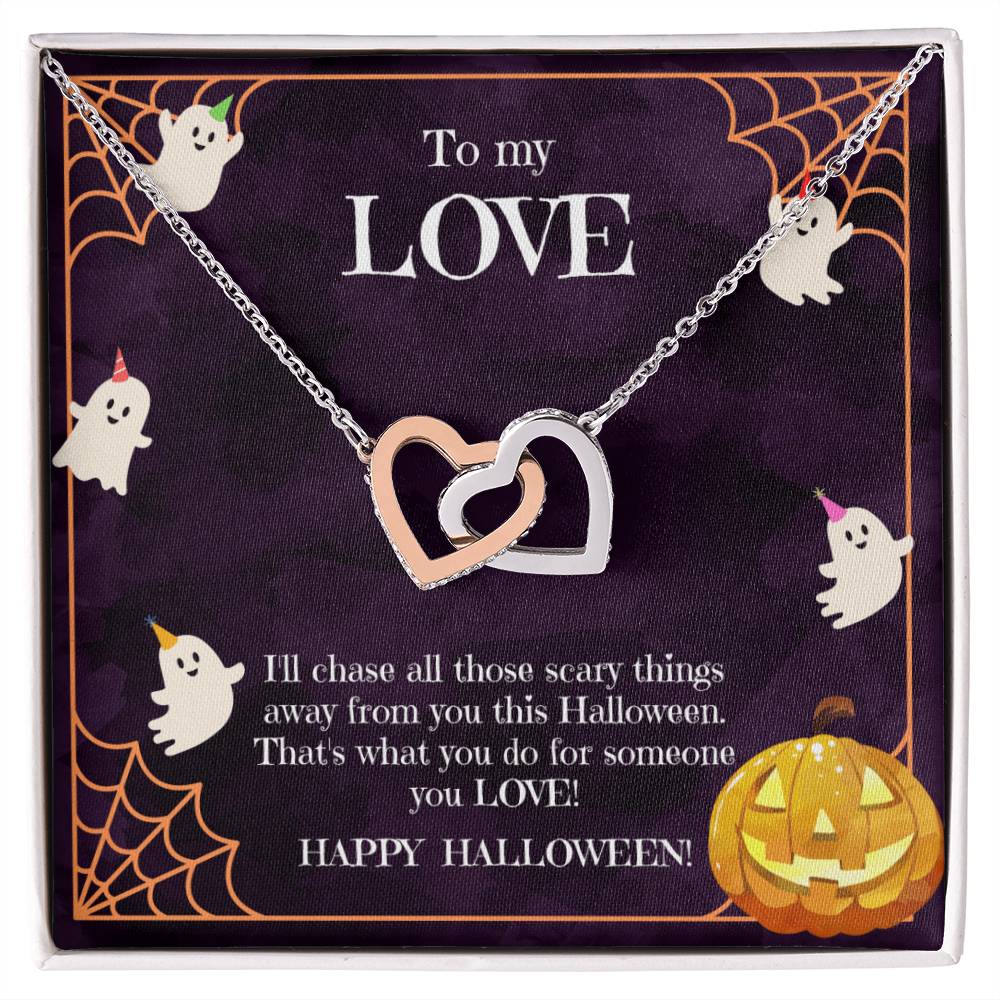 To My Love Spooky Interlock Necklace Interlocking Hearts Necklace