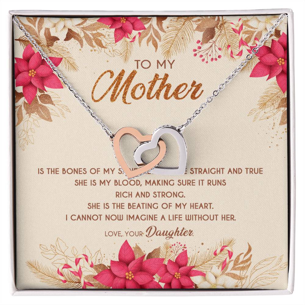 Gift For Mom - Beating Of My Heart - The Interlocking Heart Necklace Interlocking Hearts Necklace