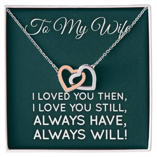 I Love You Interlocking Hearts Necklace