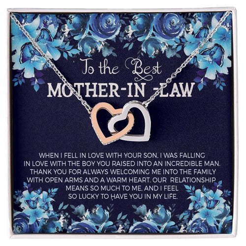 Mother In Law - Hearts Necklace Interlocking Hearts Necklace
