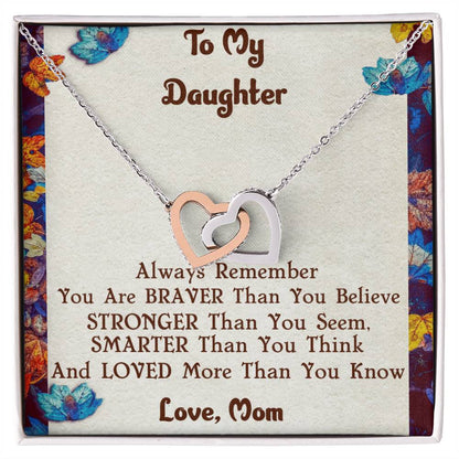 Mother & Daughter Necklace Interlocking Hearts Necklace