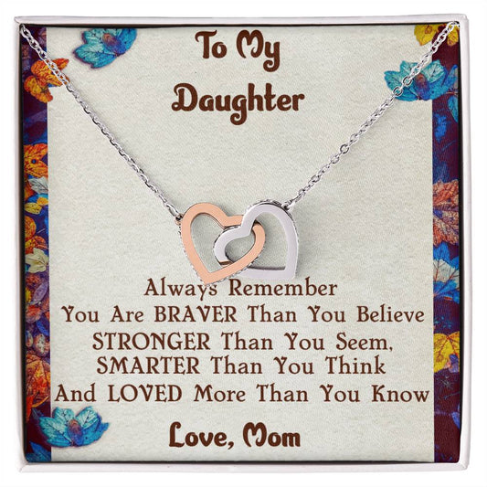 Mother & Daughter Necklace Interlocking Hearts Necklace