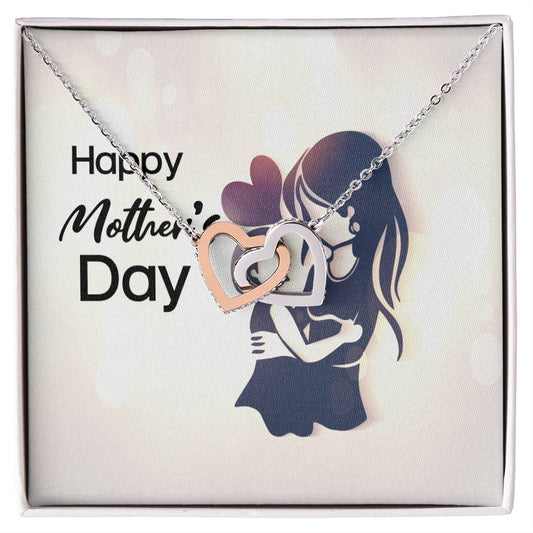 Happy Mother'S Day - Interlocking Heart Necklace Interlocking Hearts Necklace