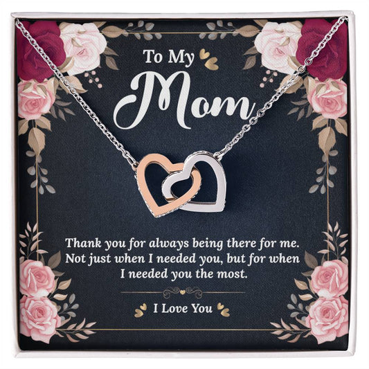 Interlocking Hearts Necklace - Best Birthday Gift For Mom