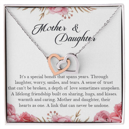 Interlocking Heart Necklace Mother And Daughter Interlocking Hearts Necklace